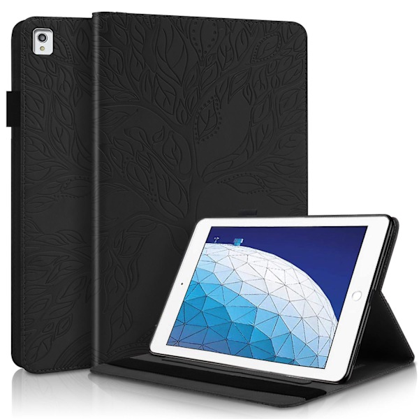 Tabletfodral i präglat PU-läder kompatibelt med Apple Ipad Air 3 10,5\" 2019 black