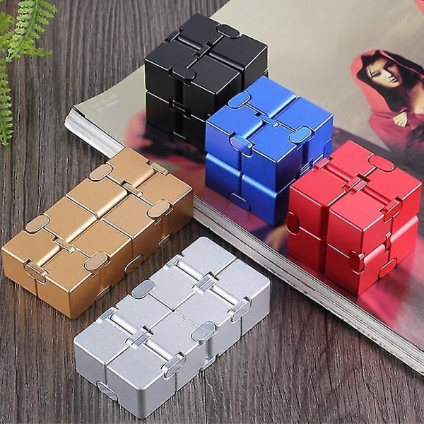 Stressreducerande Infinity Cube Portabel Dekompressionsleksak blue