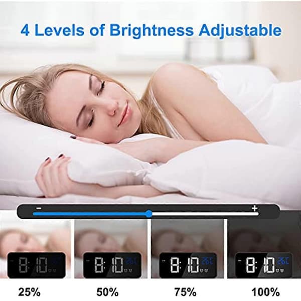 [LCS]ILWHE LED Digital Vekkerklokke Black