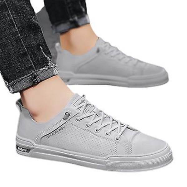 Herr Lättvikts Andningsbara Sneakers Allround Casual Trendiga Skor light gray 43