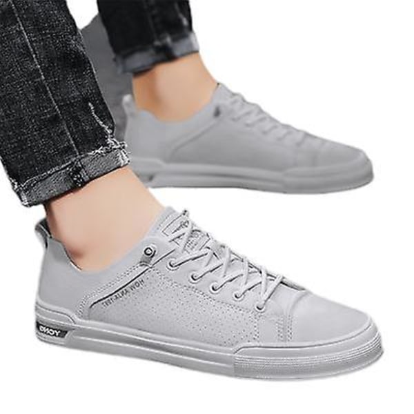 Tunna sneakers som andas för män Matchande casual trendiga skor light gray 39