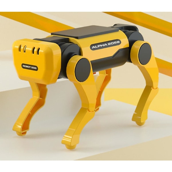Fyrfotad Bionic Smart Robot Hundleksaker Stam Solar Elektrisk Mekanisk Hund Utbildningssammansättning Vetenskapsteknik Pusselleksak