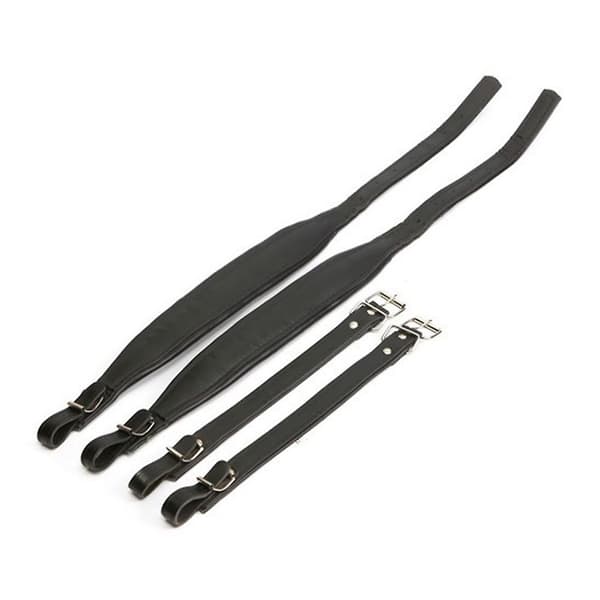 [LCS] Harmonika Læder Skulderstropper Moderigtige Holdbare Justerbare Stropper Til 16-120 Bas Harmonikaer Black