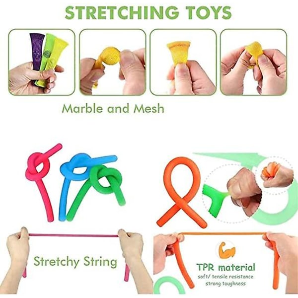 Sensorisk Fidget Leksak Set Fidget Leksakspaket Tryck Bubbla Pop Fidget Leksak För Personer Med Särskilda Behov Stress A