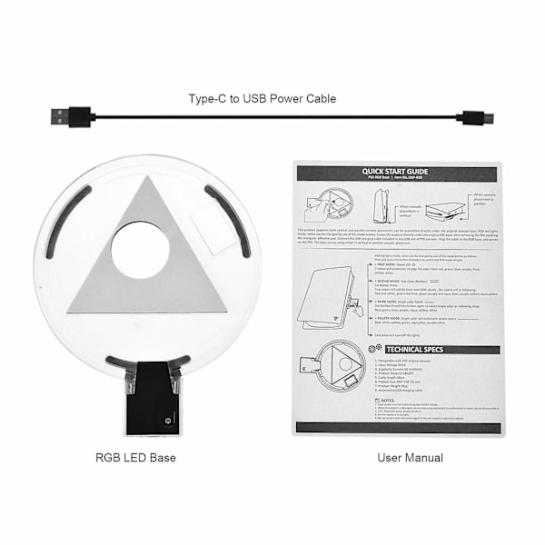 Controller dualsense tillbehör Kompatibel med ps5 justerbar rgb bas led hållare smartphone grepp fäste stativ vinkel vacker