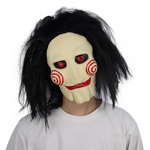 Skräckfilm Saw Mask Cosplay Spiral: från The Book Of Saw Läskig yellow