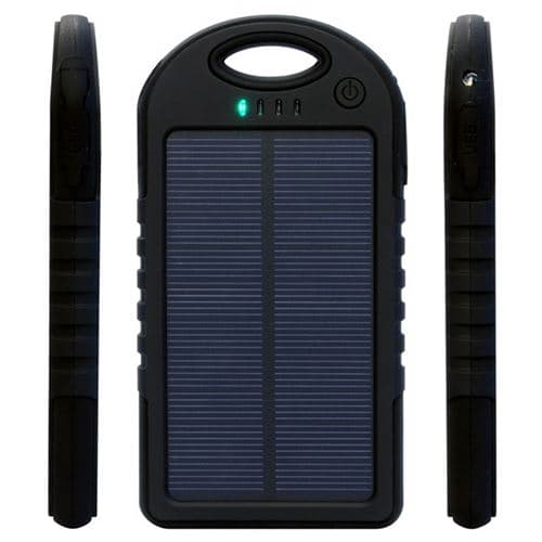 [LCS] Solar backup-oplader 5000 mAh Sort vandtæt