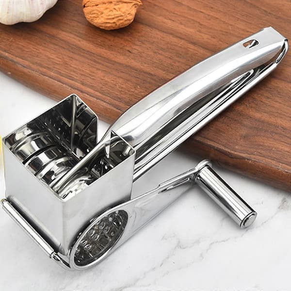 [LCS] Manual Cheese Grater with Razor-Sharp Blades and Ergonomic Handle for Perfect Grating Results - Easy to Use and Clean Silver silver B