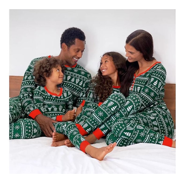 Jul Familj Julgran Tryck Pyjamas Matchande Set Dad M