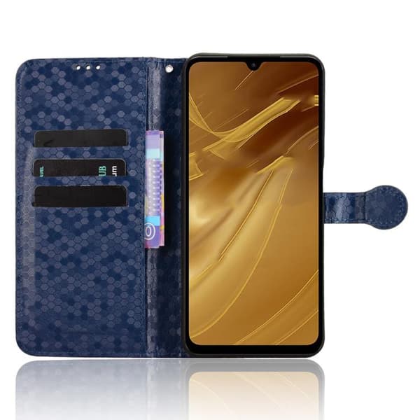 [LCS] Redmi A5 4G - Mobilfodral i honningkake med dot-tekstur i lær Blå