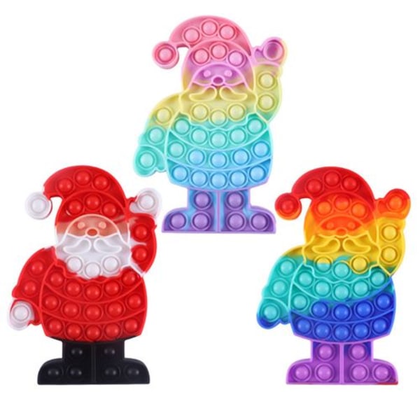 Push Pop It Fidget Ti-smart? Silikon [Julenissen] Multi-couleu