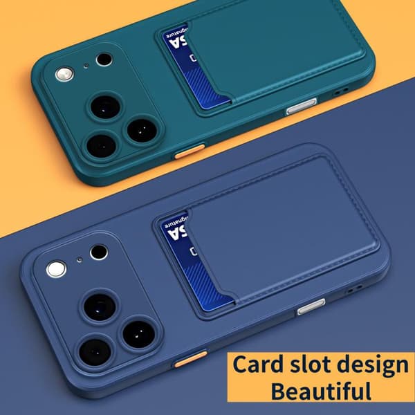 [LCS]iPhone 17 Pro-deksel med kortfølelse og kontrastfargede knapper - TPU Vit