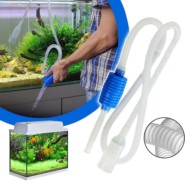 Akvarium sifon fisketank sifon støvsuger pumpe halvautomatisk vannbytte 170cm