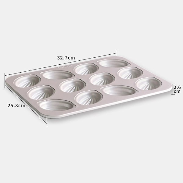 12 Huls Non-stick Fodboldformet Kagebageform, Dessertform