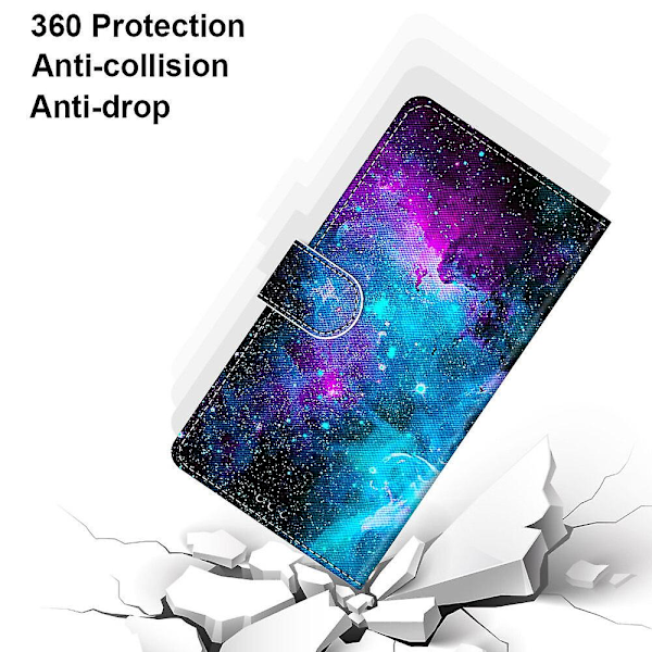 Fodral Kompatibelt med Oppo A15/a15s Målat Läderfodral Magnetisk Stängning Ga