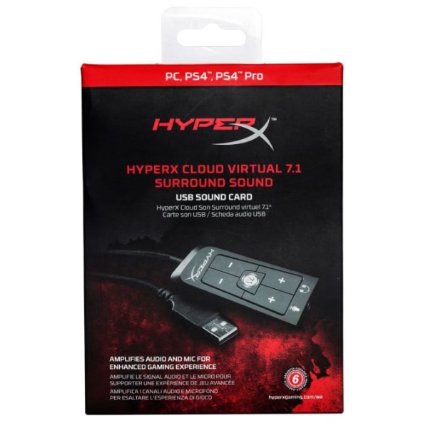 HyperX Black USB ljudkort för Cloud Headphones