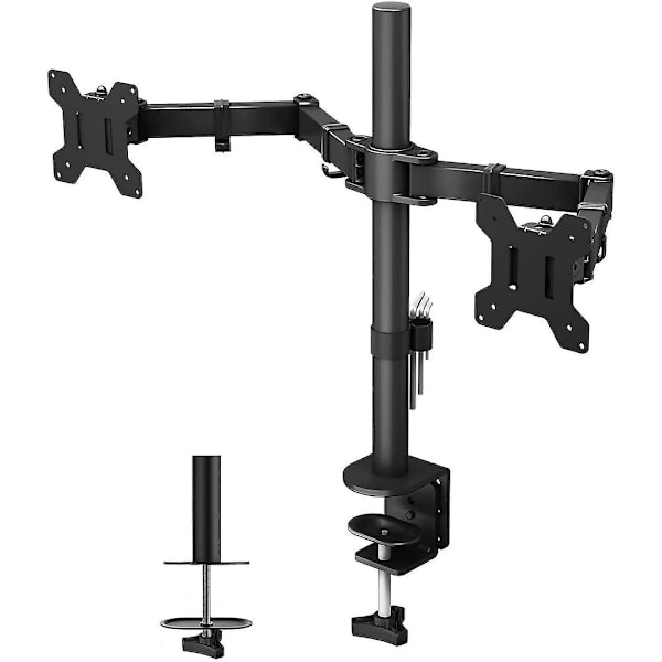Justerbart skærmstativ 2 sort Black