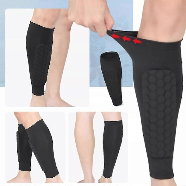 [LCS]Shin Defender KidsShindefender Kompressionsärm med bikakekuddar white M
