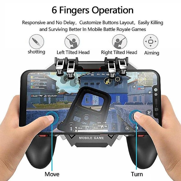 Mobiltelefon kjøler vifte mobile triggere pubg gamepad for iphone android spill joystick kontroller kontroll mobiltelefontilbehør No battery