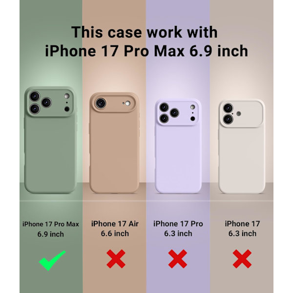 [LCS] Slim Magsafe Compatible Case for iPhone 17 Pro Max - Shockproof Black iPhone 17 Pro Max iPhone 17 Pro Max noir