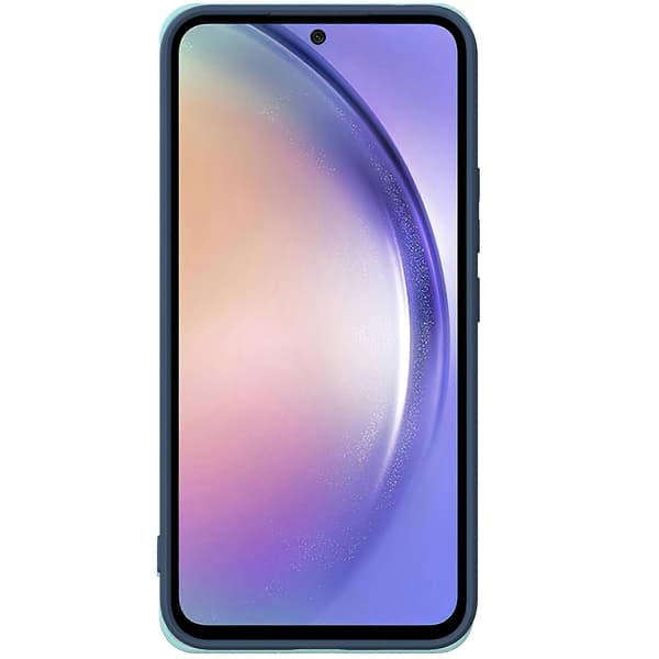 Til Samsung Galaxy A17 5G silikondeksel med stroppringstativ telefondeksel himmelblå