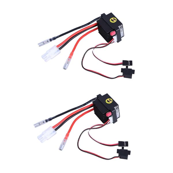 2X Rc ESC 320A 6-12V Borstad ESC Hastighetsregulator med 2A BEC för RC Båt U6L5 Black