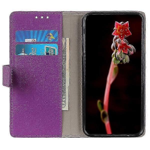[LCS]För Google Pixel 9 Pro XL Texturerat Telefonfodral PU Läder Telefonställskydd Purple