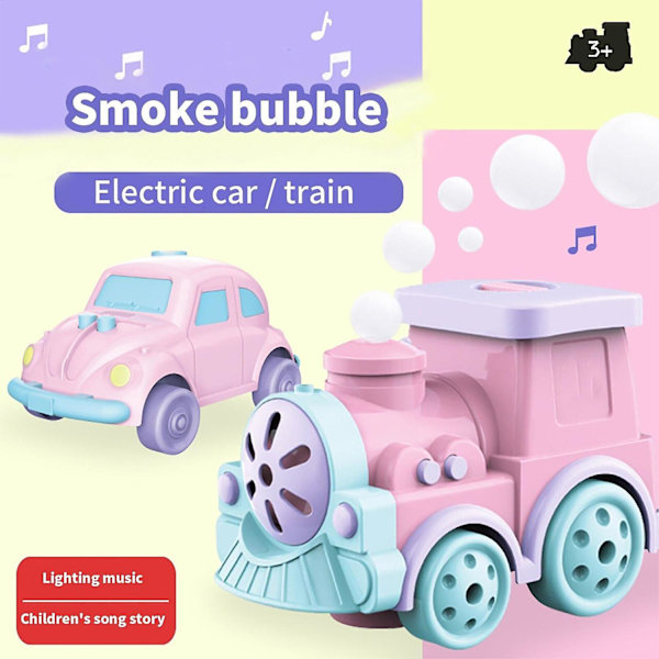 Børns Elektrisk Automatisk Sæbeboblemaskine Bil Musik Lys Blæser Sæbebobler (Bilmodel)