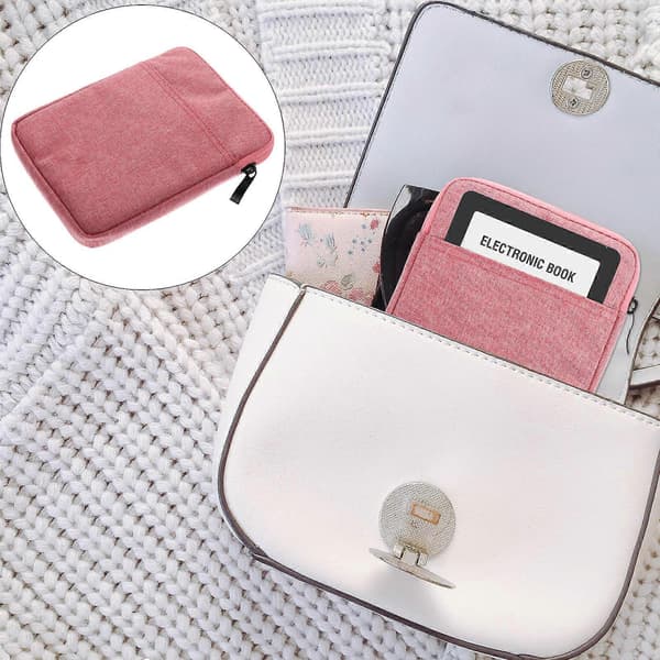E-bok skyddsfodral Canvas E-läsarfodral för skydd 1 st rosa