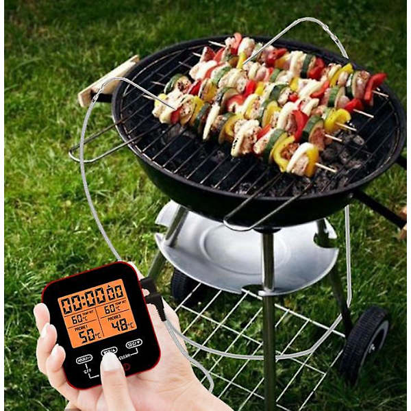 Elektronisk Kötttermometer för Ugn, Grill, Barbecue black