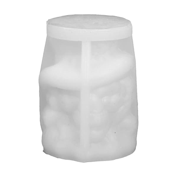Silikone Kranieform - Cowboy Design til Lys- og Harpiks-håndværk White