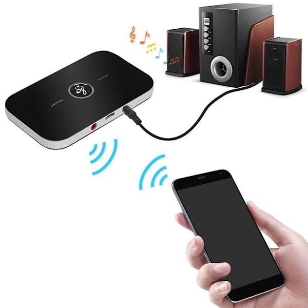 Bluetooth 5.0 Audio Lähetin Vastaanotin 2 In 1 3.5mm Jack Rca Stereo Musiikki Langaton Adapteri Yhteensopiva Auto Kuulokkeet Kaiutin Tv Pc