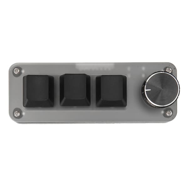 [LCS] Mini 3-Key Custom Keyboard with Red Switch, Plug-and-Play, RGB Backlit Macro Programmable for Laptop