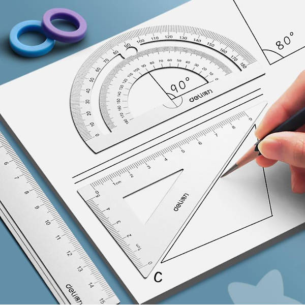 Matematik Geometri Linjaler Set Mätverktyg & Sensorer