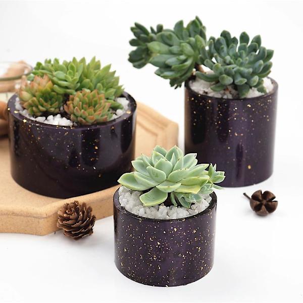 DIY Cylindrisk Blomsterpotteform Multifunktionel Håndlavet Håndværk Silikoneform Til Hjemmekøkken Bar 3pcs