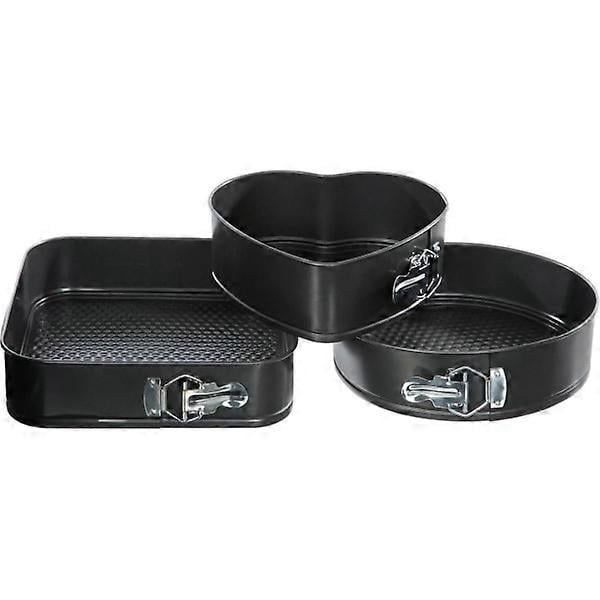 [LCS]Baking pans in different shapes - 3 springforms Black