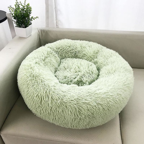 Comfy Caliming Pet Bed Dog Bed Warming Plysch Cuddler Extra Large Dog Bed Furniture Cushion Bed Blue 60cm