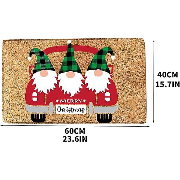 Dørmatte med juletema, sklisikker dekorativ dørmatte i polyester, julematte til hjemmet PJ210815-A008