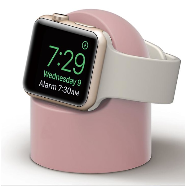 Stasjon for Apple Watch Lader Tilbehør Ladestativ pink