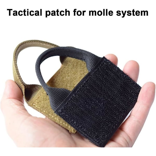 2 stk. Molle patch-fester, taktisk patch-displaybrett dobbeltsidig for ryggsekker, patch-merker og insignier Patche (leire)