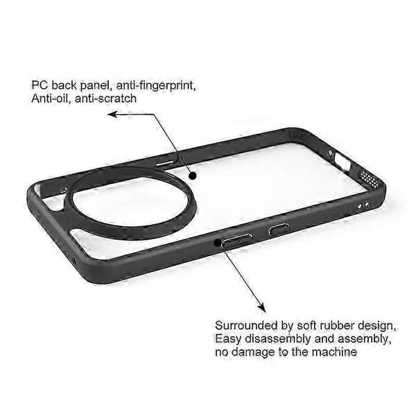 Frostat TPU Hybrid Transparent PC-telefonfodral Black For Nothing Phone 3a Pro