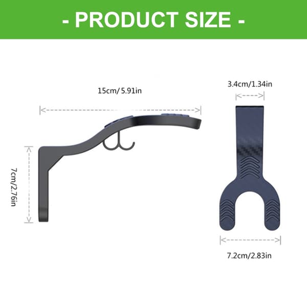 [LCS] Space-saving vertical helmet rack, suitable for motorcycle gear, ABS coating, wall hooks.