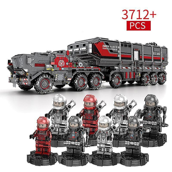 3712st lastbil tegel leksaker för pojkar bärare bil byggklossar t
