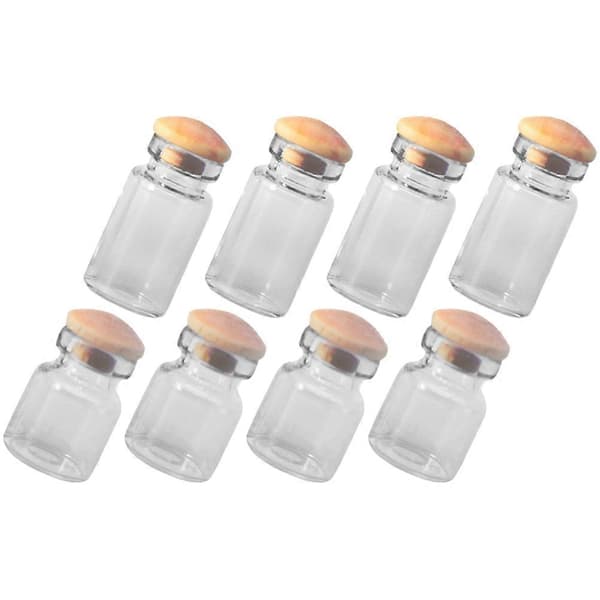 Flaskelegetøj til dekoration 8 stk. miniatureglasflasker med propper