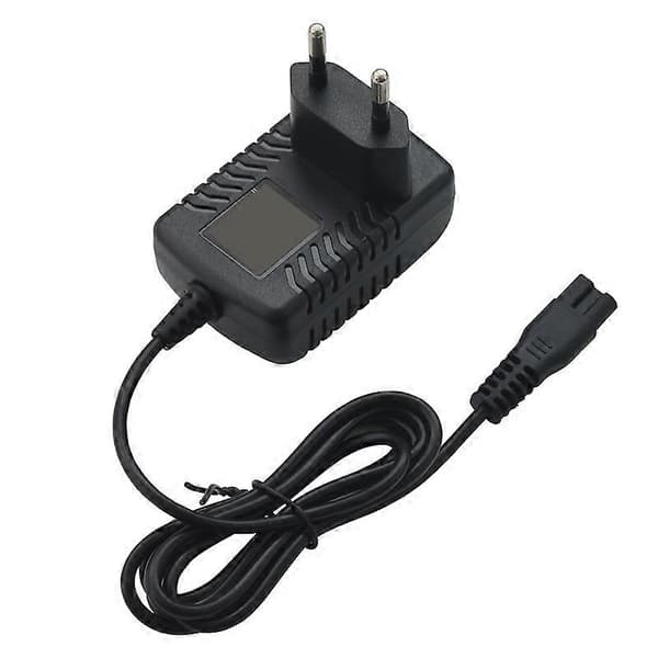 [LCS]2.4V 3.6V Lader EU-plugg Strømadapter Elektrisk lader for voksne, barn, kjæledyrklippere Black