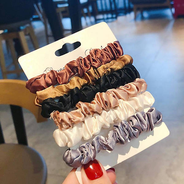 [LCS] Scrunchies Gummi Elastik Hårbånd Hårelastikker Reb