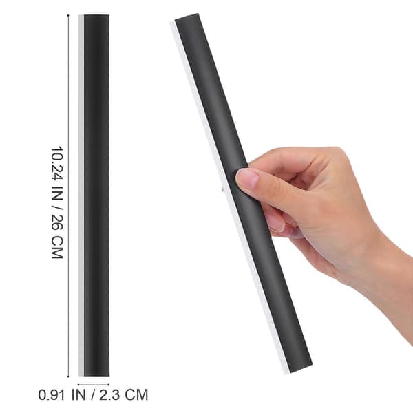 [LCS]Fejebakke Gummi Kantstrimmel Erstatning til Fejebakke 12 Stk. Sort Gummikant Black 26.00X2.30X0.30CM