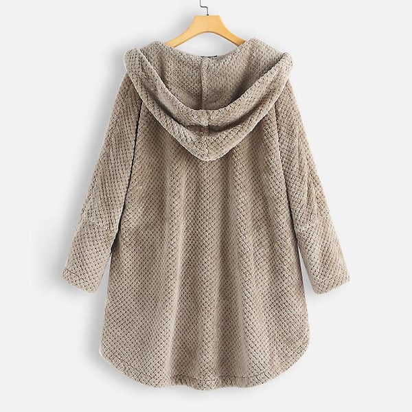 Hoodies för damer, öppen framsida, långärmad fleececardigan, moderiktigt löst värmande ytterplagg för vintern, nytt Army Green 3XL