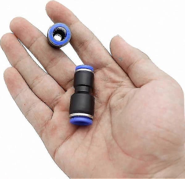 6 mm till 8 mm raka pneumatiska luftanslutningar, 10-pack snabbkopplingar för tryckluftssystem
