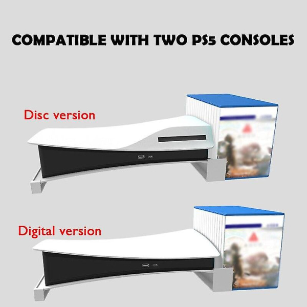 Ps5 lagringsbas horisontellt stativ som bär spelvärd konsol display dockningsfäste spelkorthållare för playstation 5 tillbehör